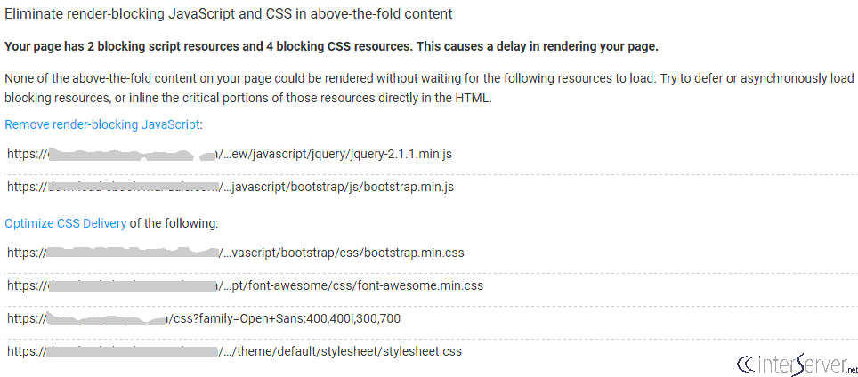 Blocking javascript and css