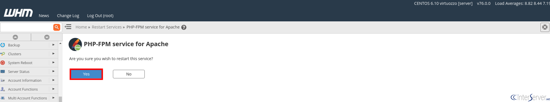 Restart PHP-FPM