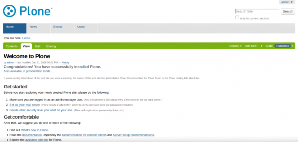 Install Plone
