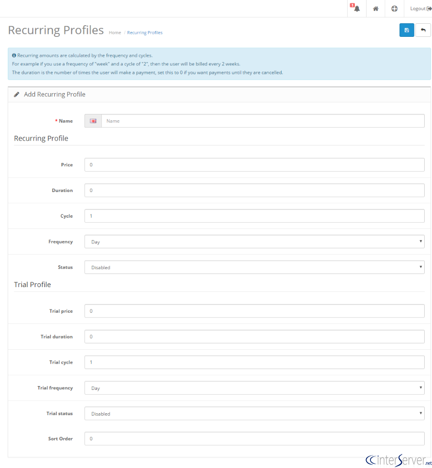Recurring Profiles