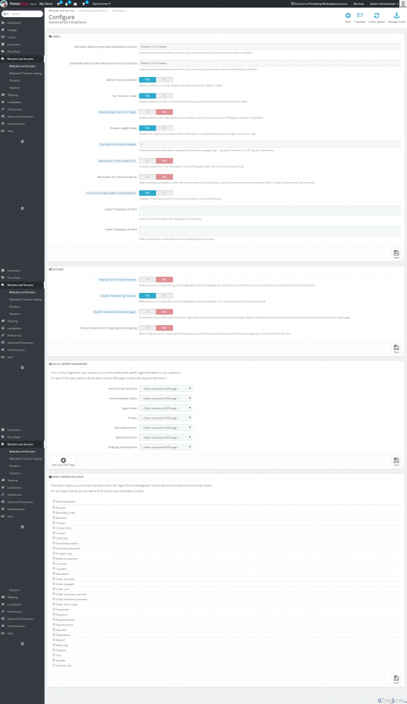 Install modules in PrestaShop