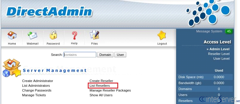 Add reseller account