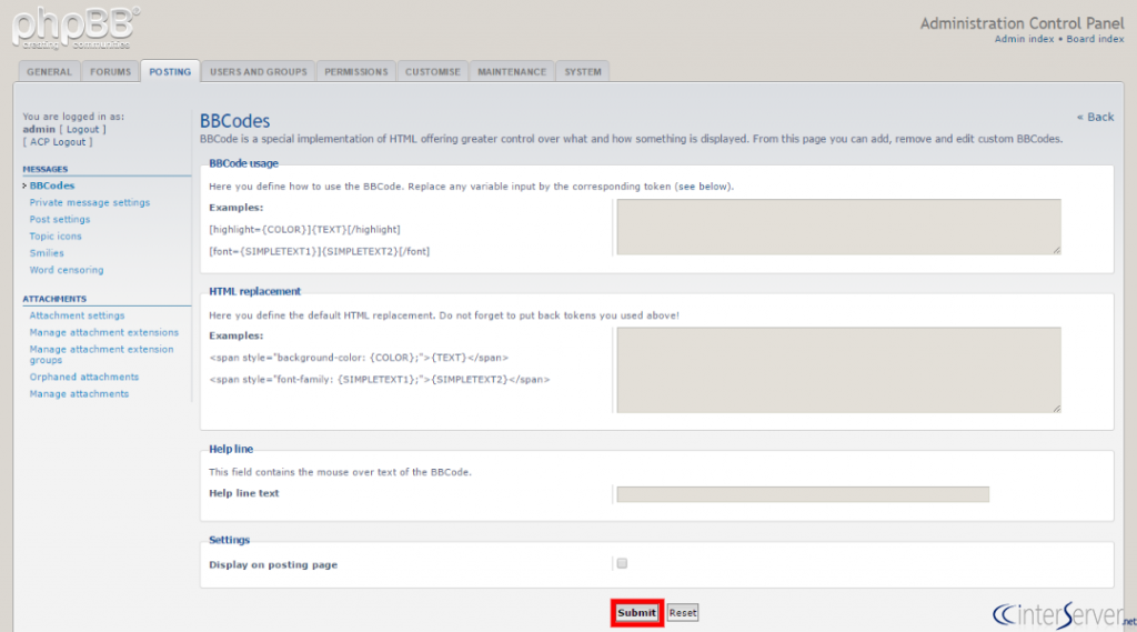 Create BBCodes