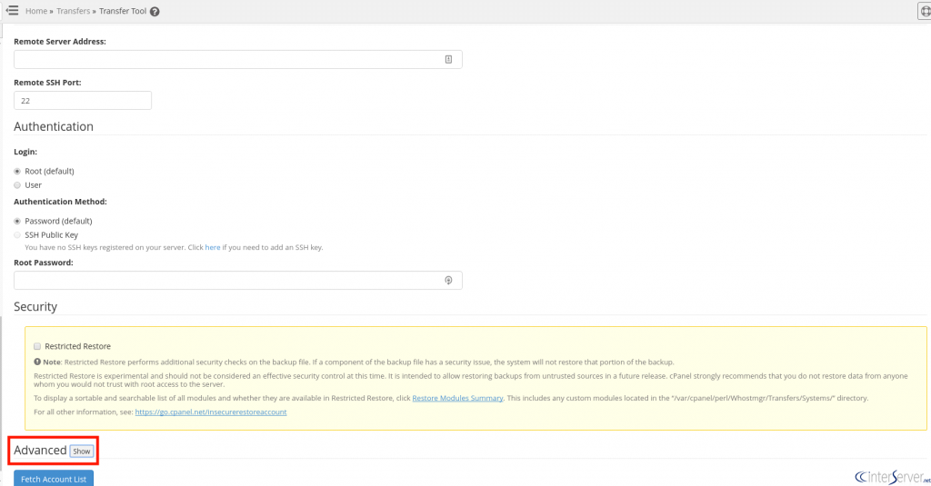 Transfer websites