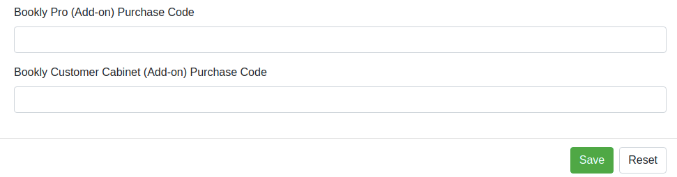 configure Bookly Purchase code