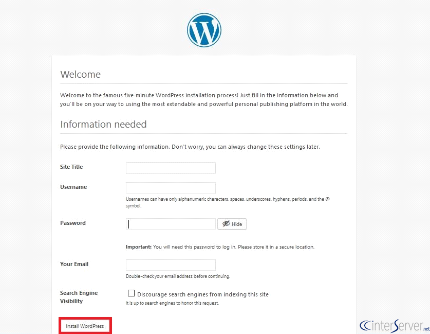 Install WordPress Manually from cPanel