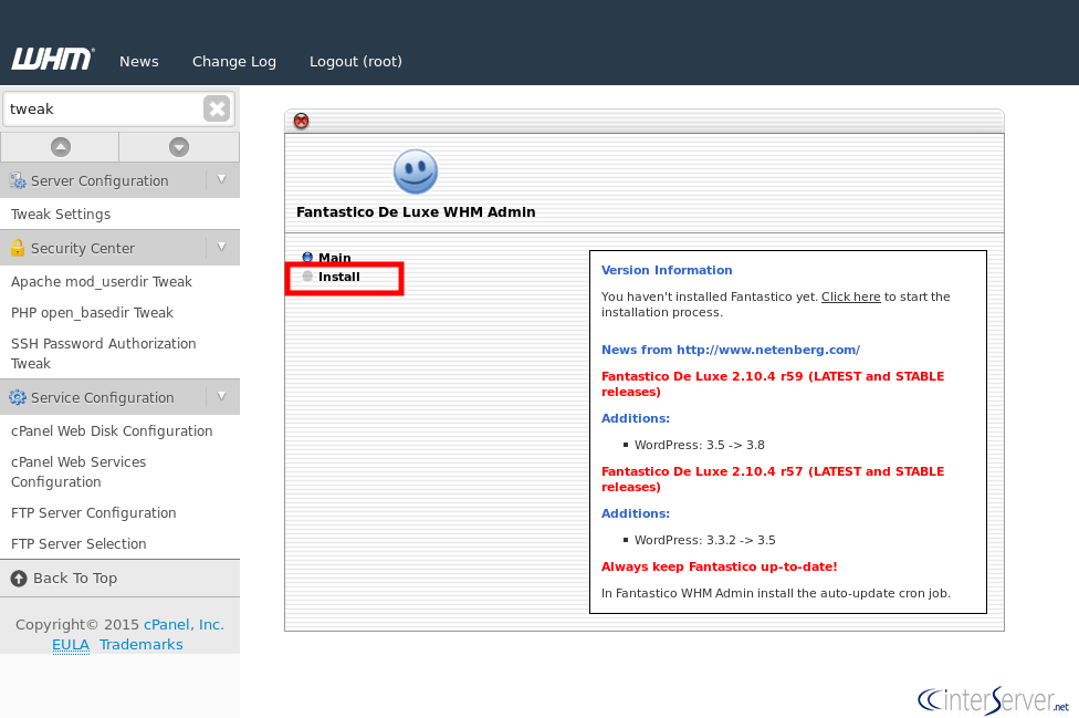 install Fantastico