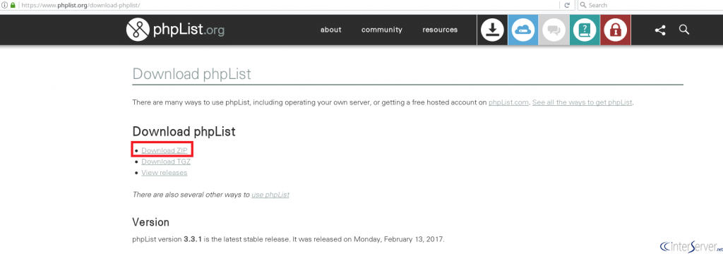 Install phplist