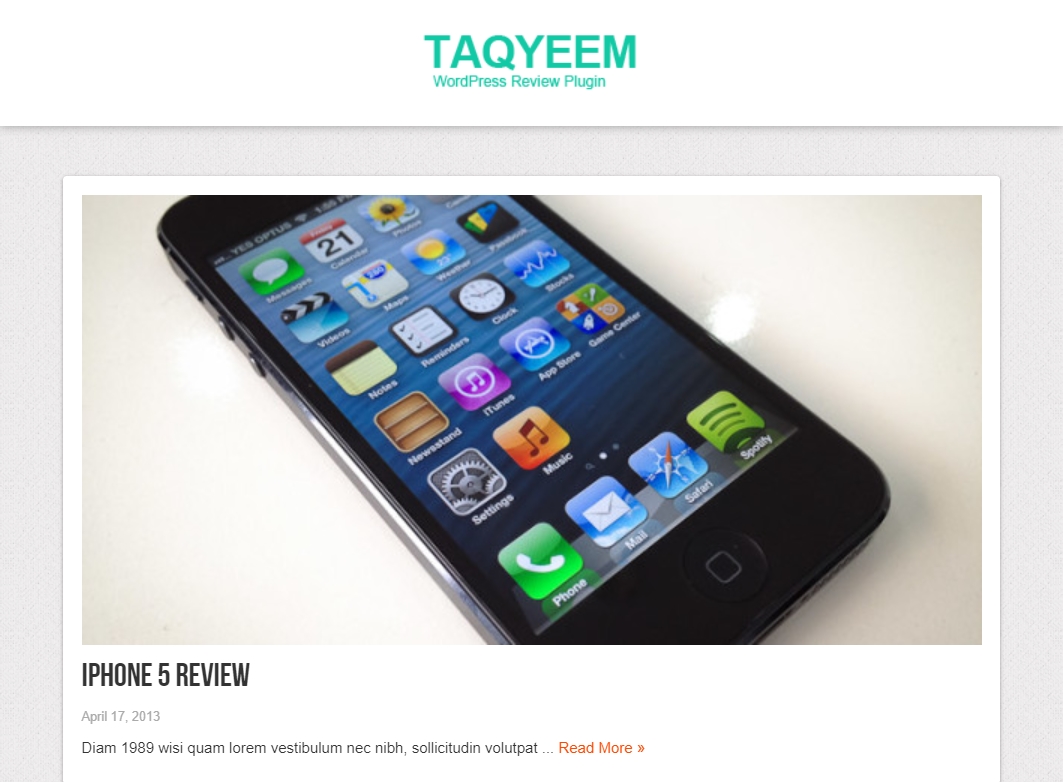 Taqyeem Review plugin for WordPress