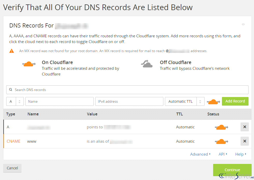 Create cloudflare account