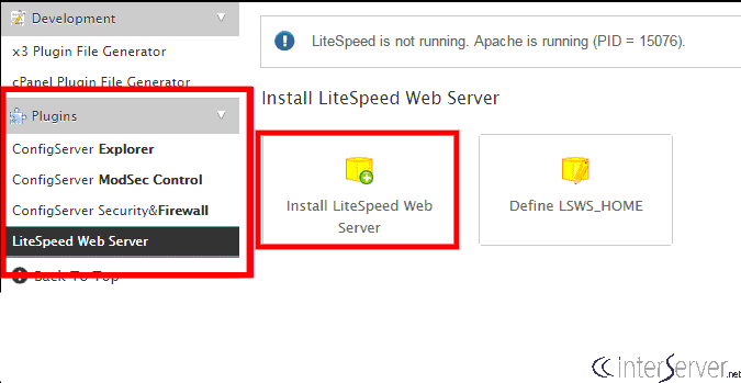 Install Litespeed