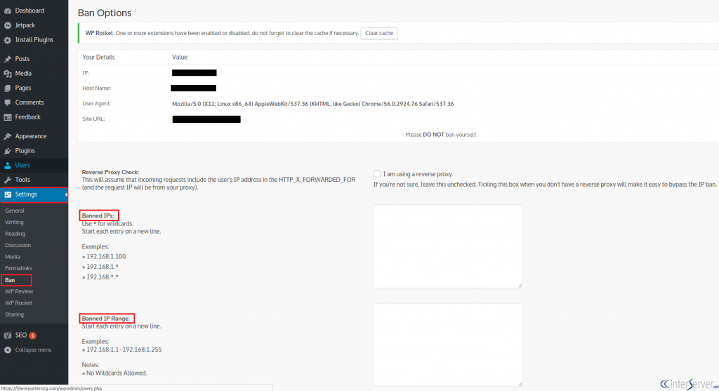 Restrict IP address