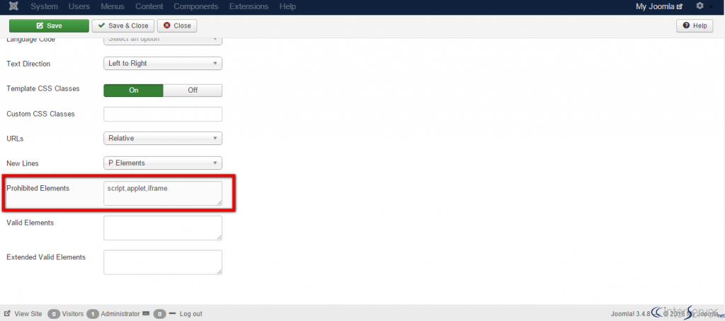 Use iframe in Joomla
