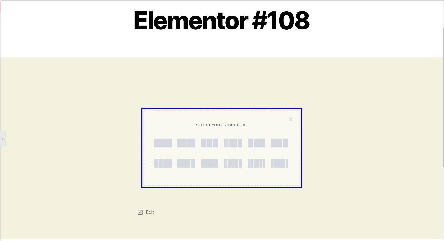 Add a new row on Page in Elementor