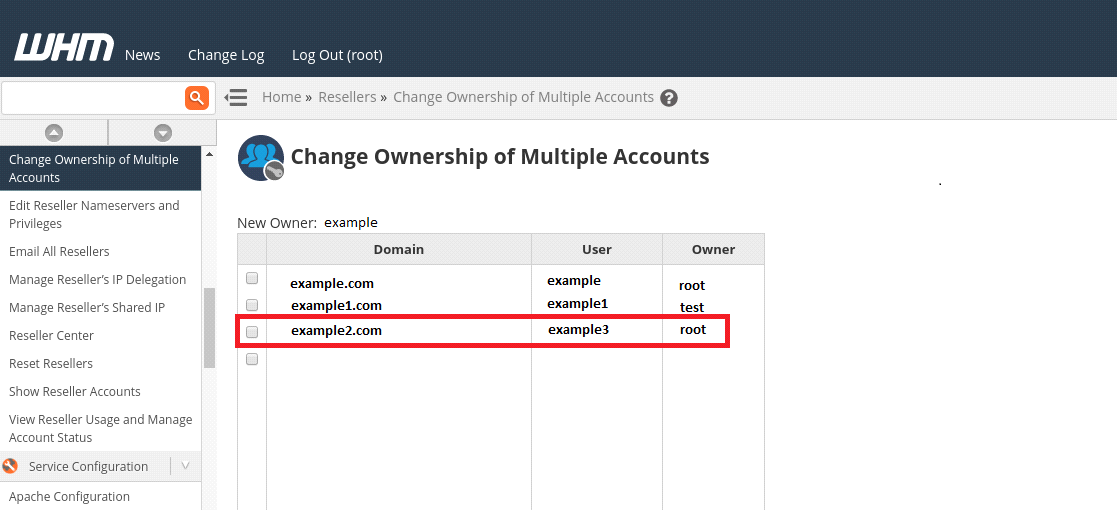 Change Ownership