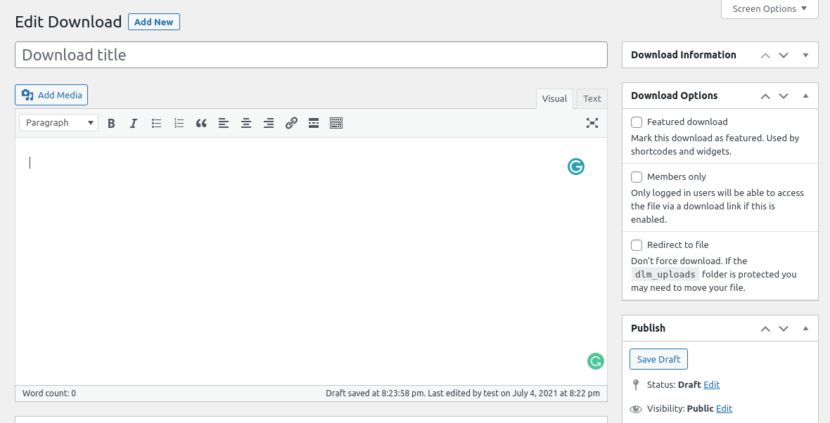 Creating a Download