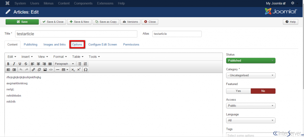 Hide Article Titlle in Joomla