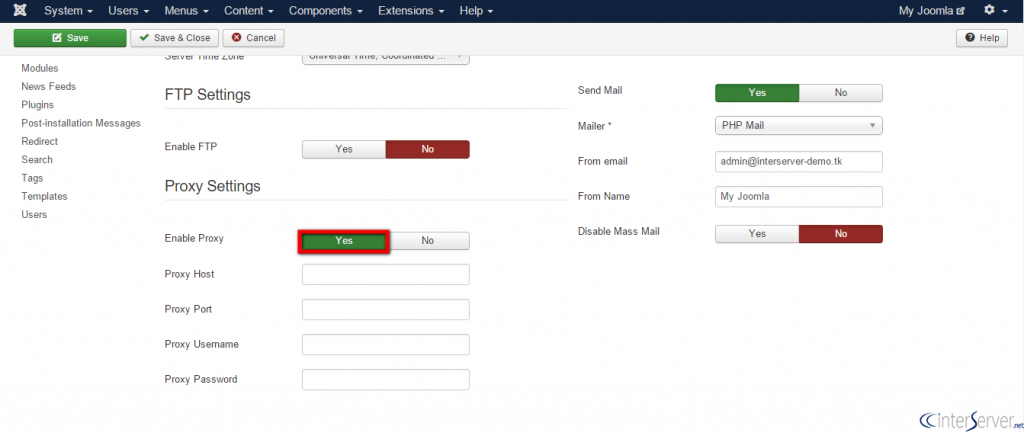 Enable Proxy