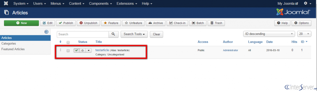 Hide Article Titlle in Joomla