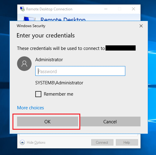 How to remote desktop to windows