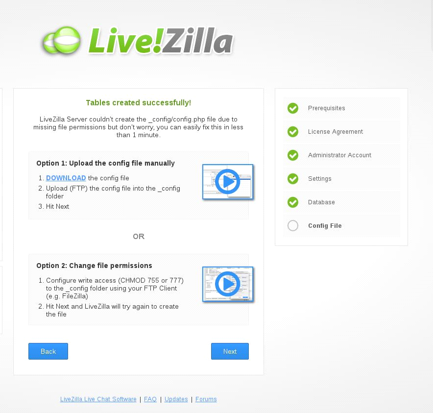 Install LiveZilla5