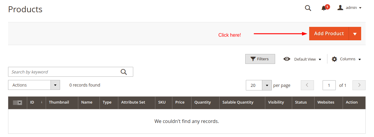 Add Products Magento - Step 2