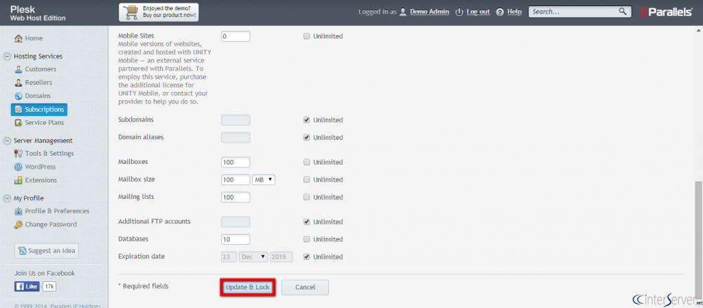 Customer Management in Plesk