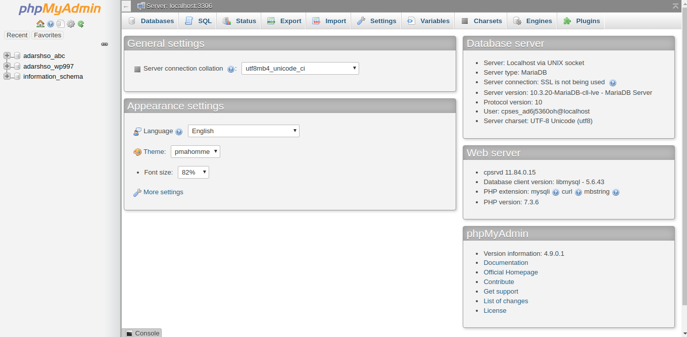 PHPMyAdmin