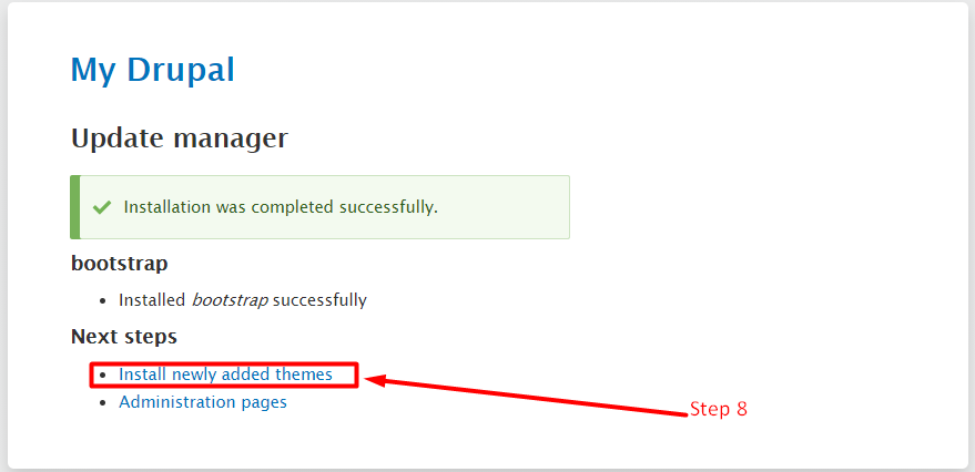 How to install a theme in Drupal - Step 7