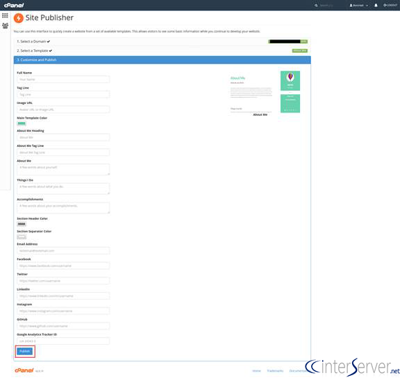 Site publisher