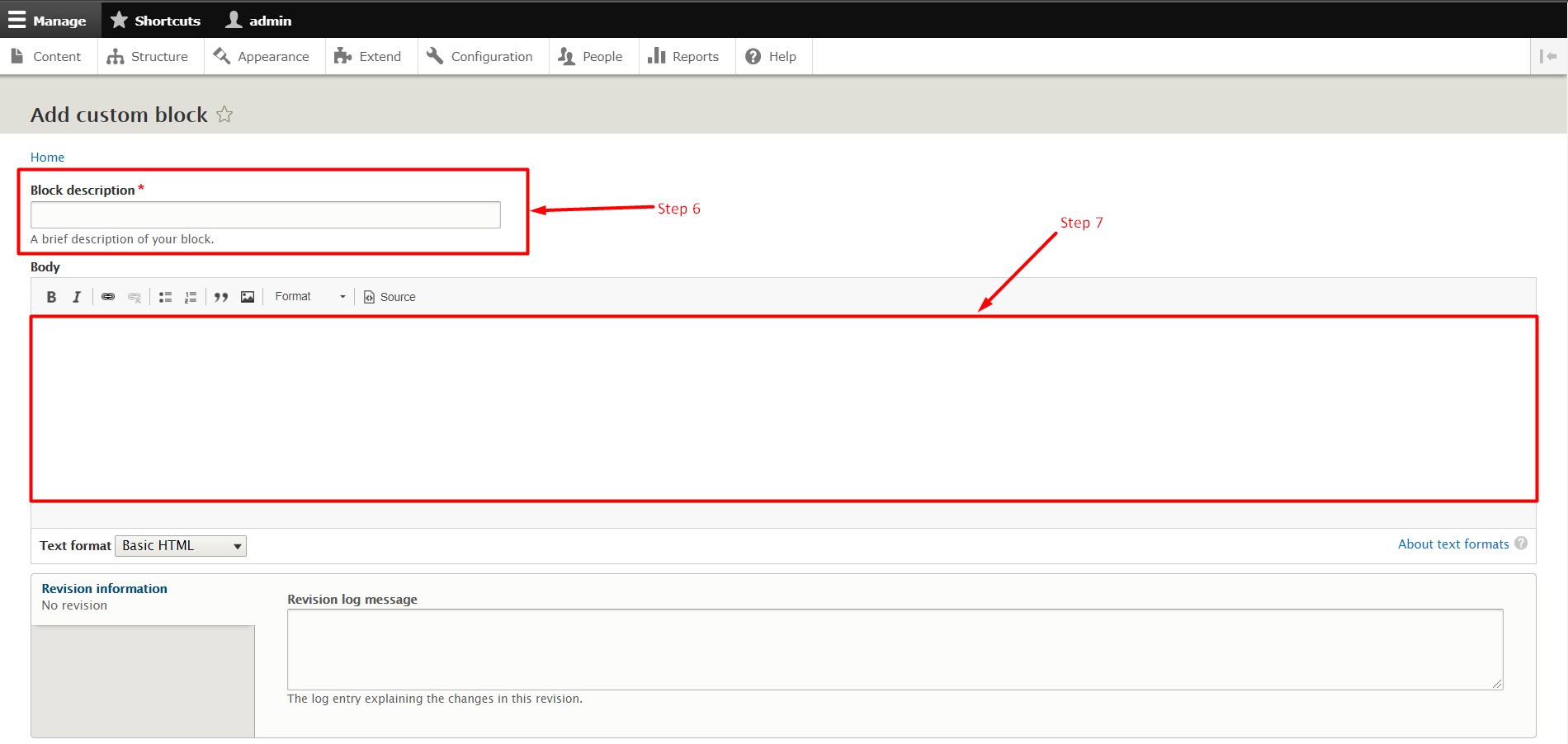 How to create custom blocks in Drupal - Step 5 and 6