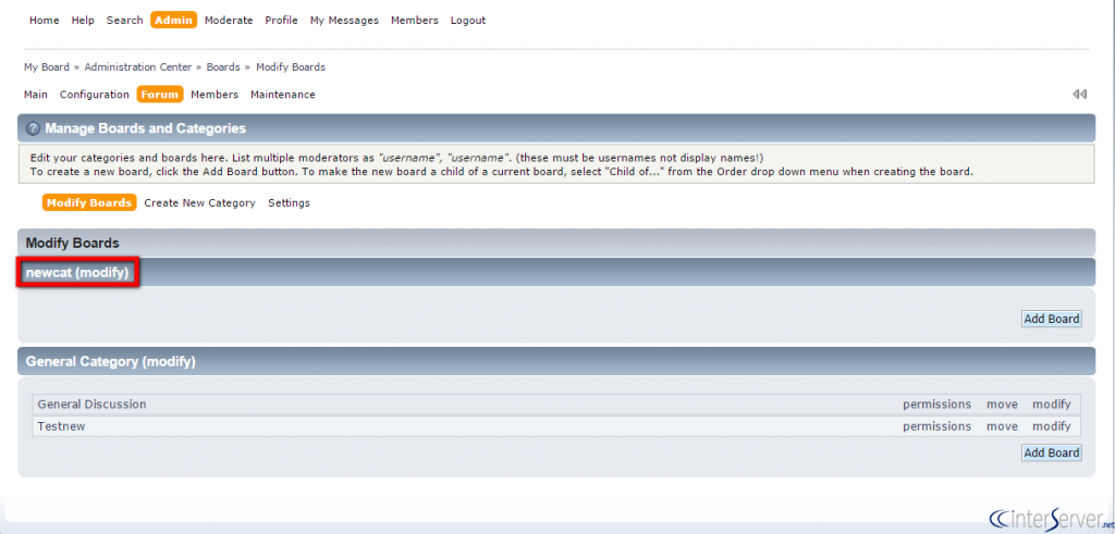 Manage category in SMF