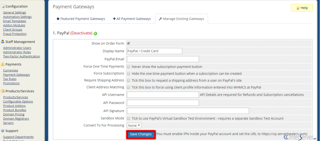 Integrate PayPal