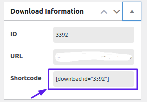 Downloadable file shortcode