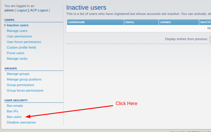 How to ban users in Drupal - Step 3