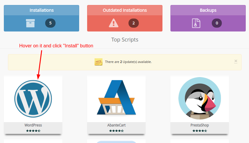 Install WordPress using Softaculous in cPanel
