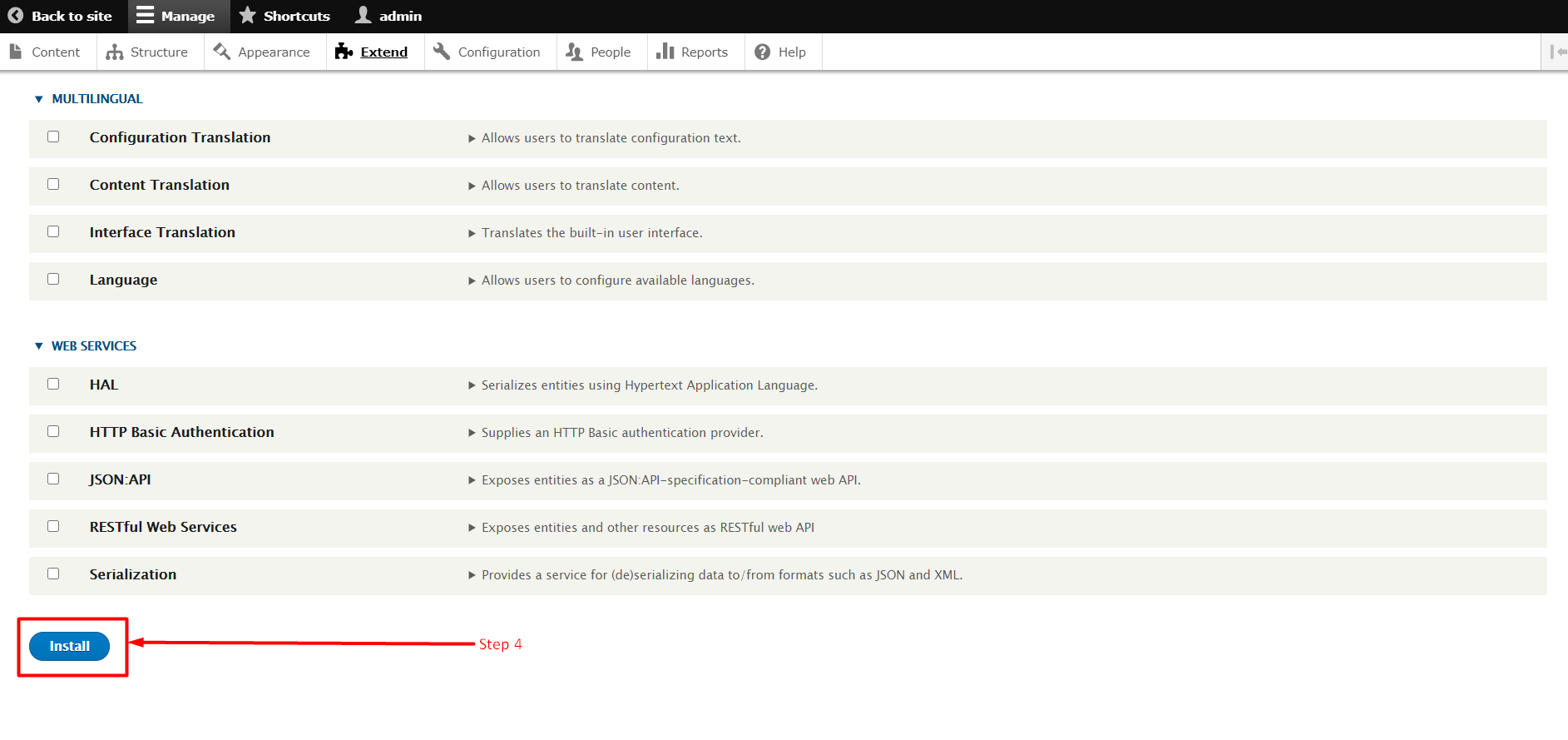 How to create a forum in Drupal - Step 4