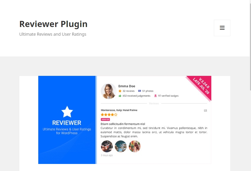 Reviewer Plugin for WordPress