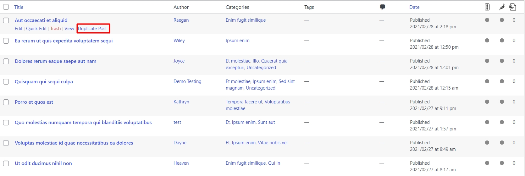 How to duplicate posts using Post Duplicator plugin