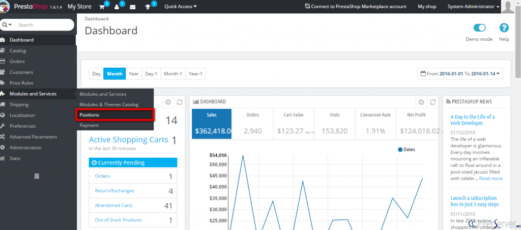 Manage banner blocks in PrestaShop
