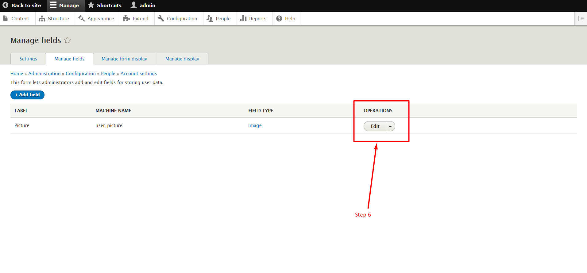 Set default user image in Drupal - Step 6