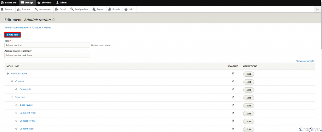 Add contact form to the menu in DrupaL