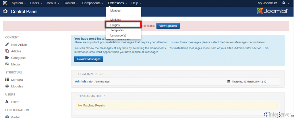 Use iframe in Joomla