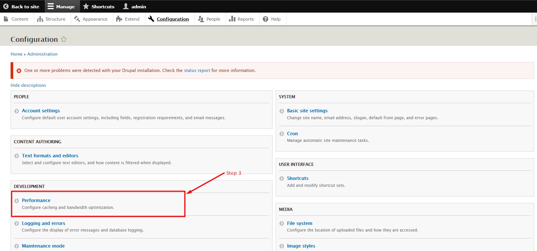 Optimise bandwidth in Drupal - Step 3