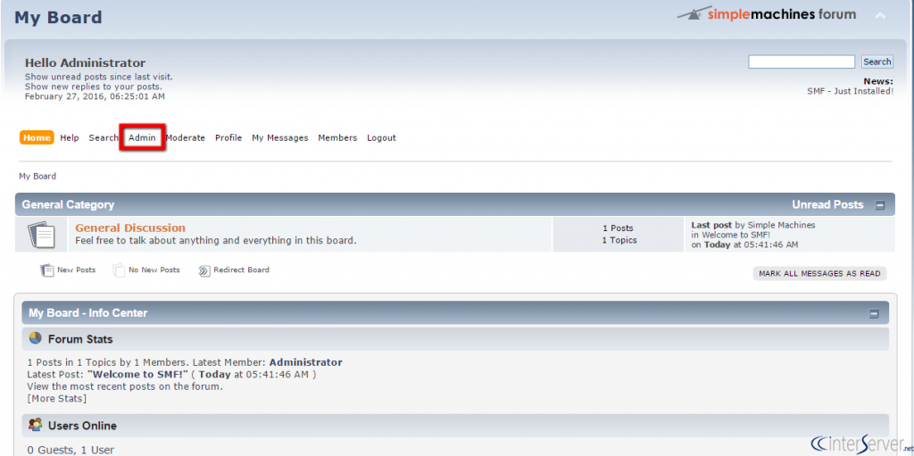 Create new forum