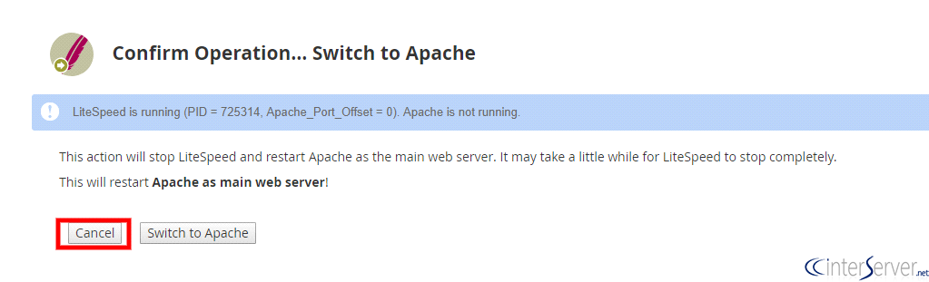 switch to apache