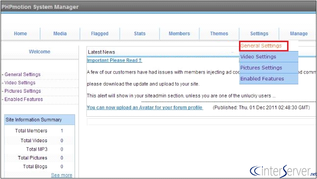 Configure Settings