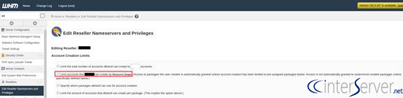 overselling in WHM