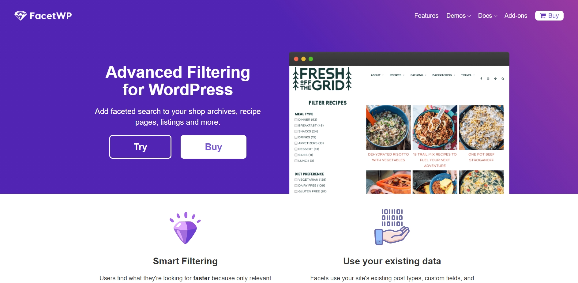 FacetWP search plugin for WordPress