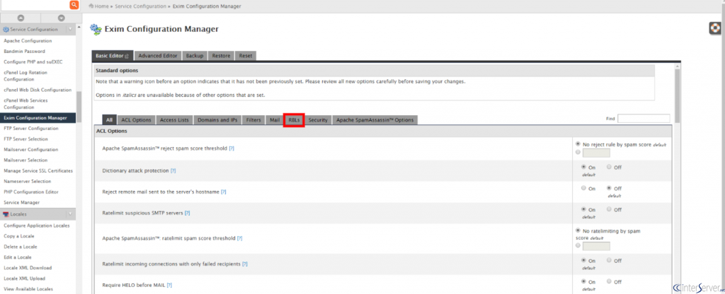 Disable SpamCop